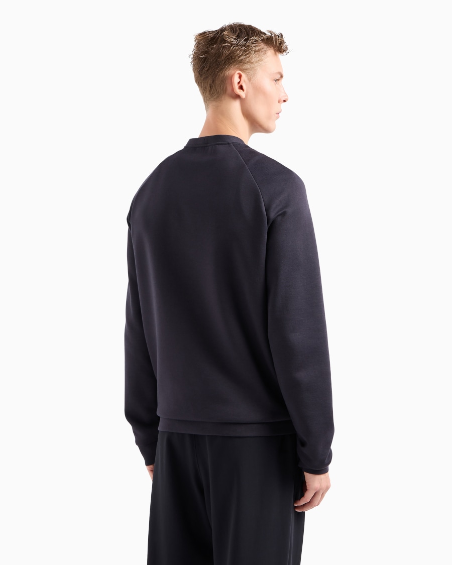 The world of armani FELPA BORGONUOVO 11 IN DOPPIO JERSEY DI COTONE In Linea