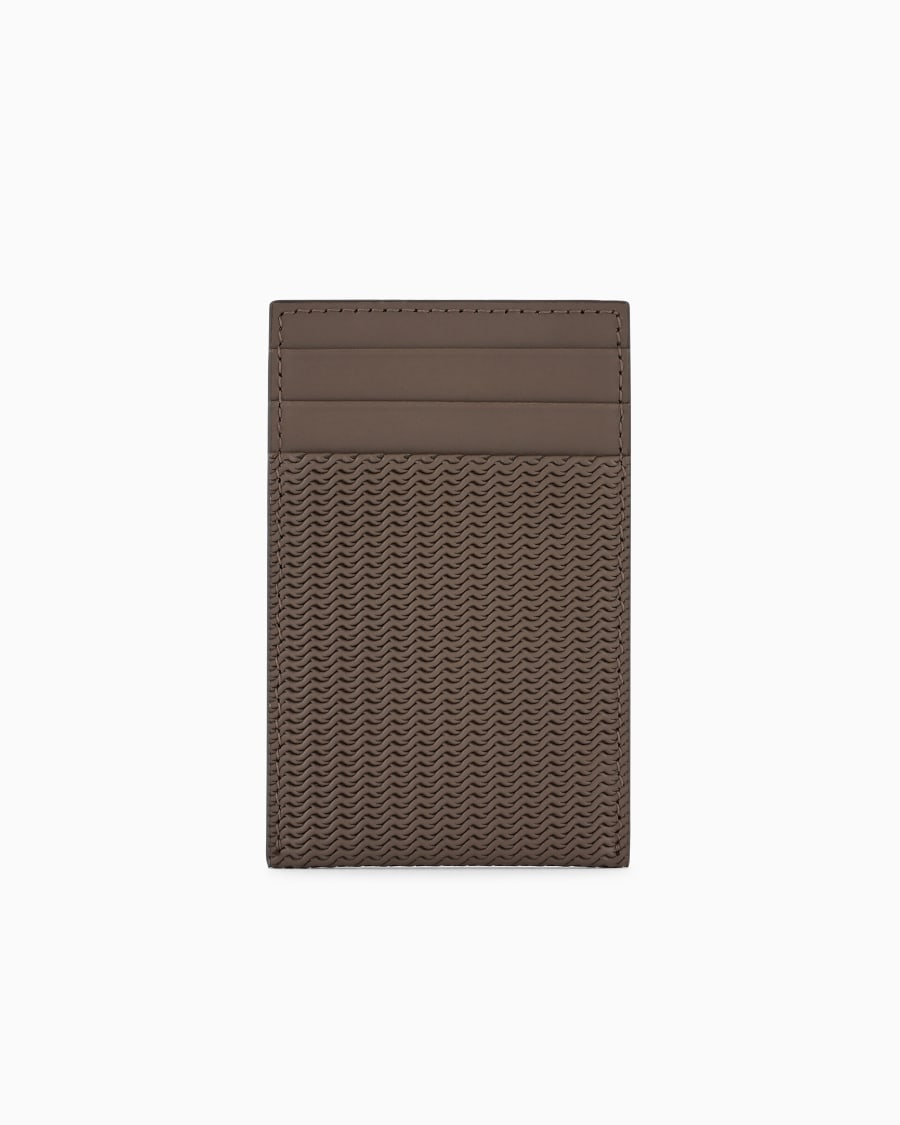 The world of armani PORTACARTE IN PELLE STAMPATA
