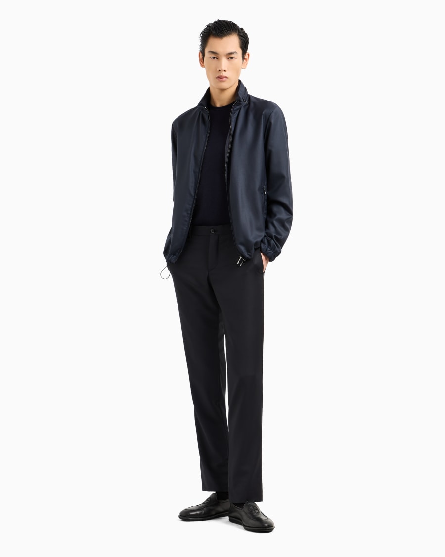 The world of armani BLOUSON ICON IN GABARDINE DI MISTO CASHMERE Qualità Garantita