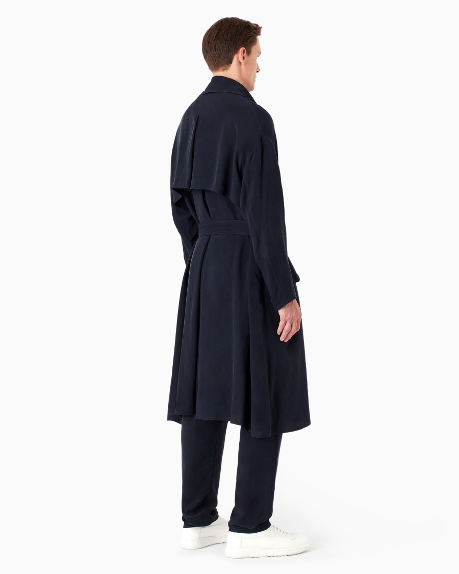 The world of armani TRENCH DOPPIOPETTO ICON IN CUPRO Negozi Online