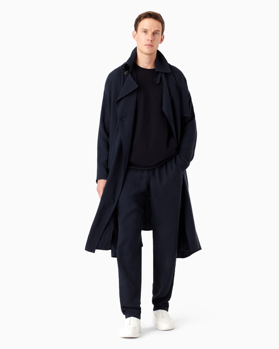 The world of armani TRENCH DOPPIOPETTO ICON IN CUPRO Negozi Online