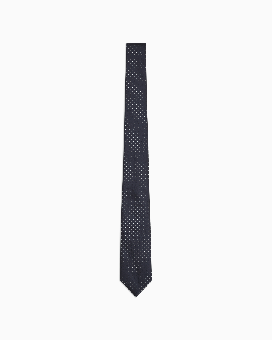 The world of armani CRAVATTA IN SETA JACQUARD MICRO POIS