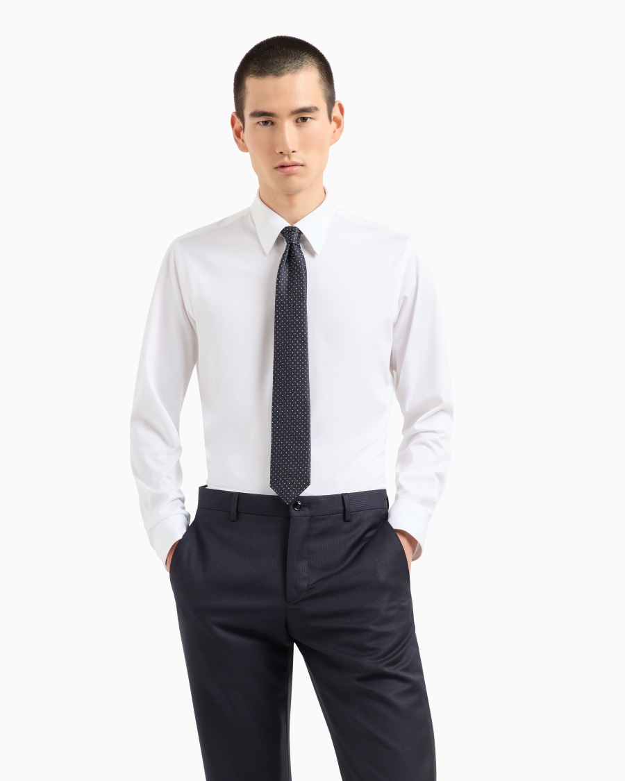The world of armani CRAVATTA IN SETA JACQUARD MICRO POIS Promozione