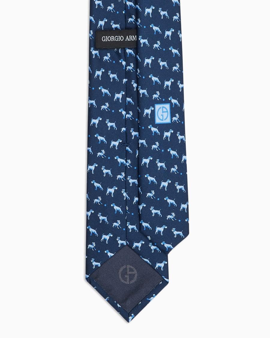 The world of armani CRAVATTA IN SETA STAMPA CAGNOLINI ASV Offerte