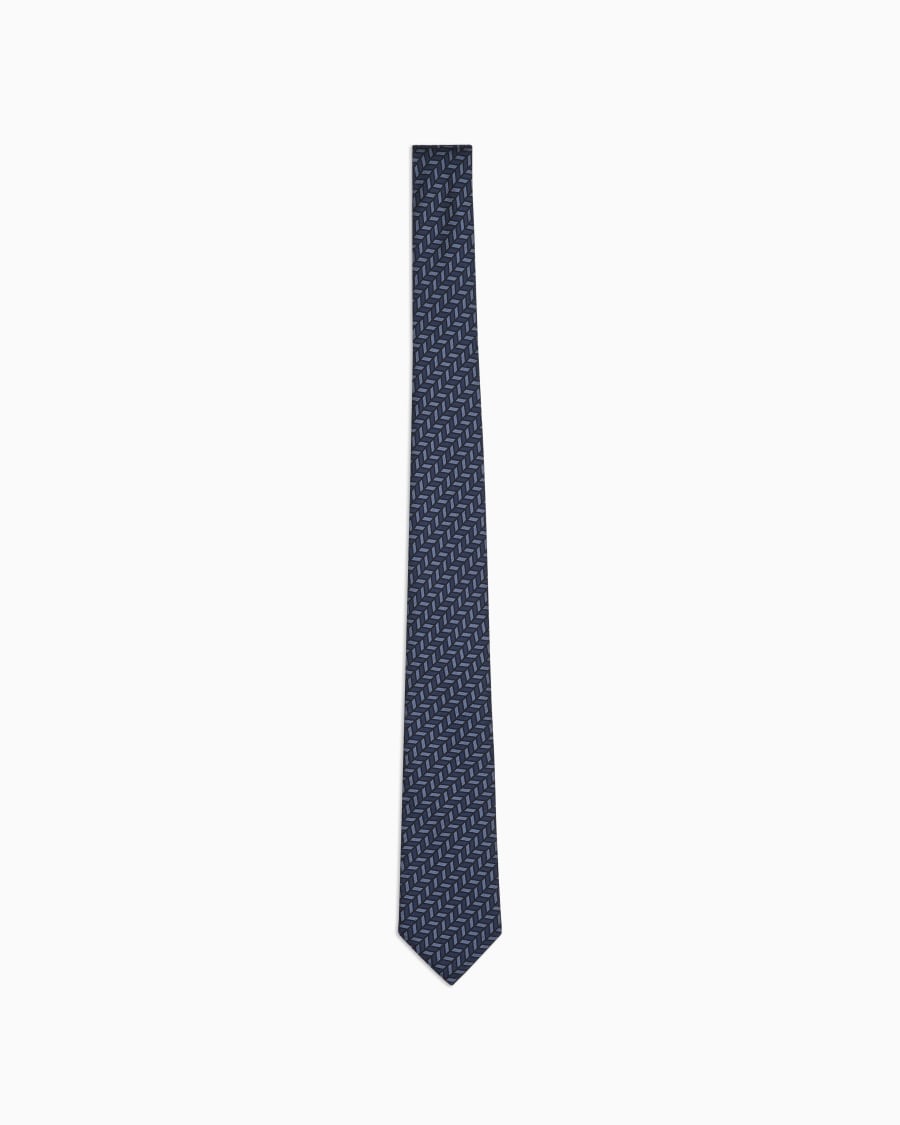 The world of armani CRAVATTA IN SETA STAMPA CHEVRON ASV