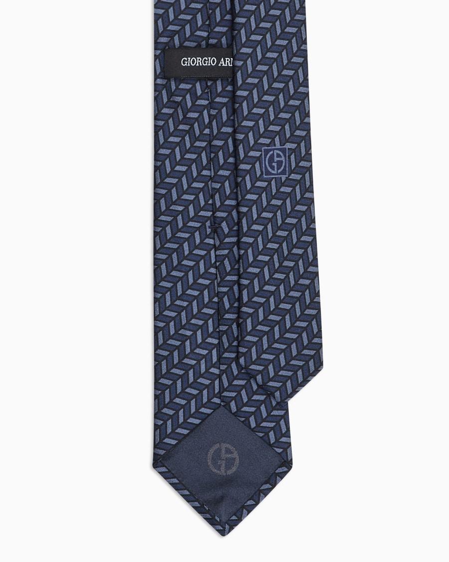 The world of armani CRAVATTA IN SETA STAMPA CHEVRON ASV Hotsell