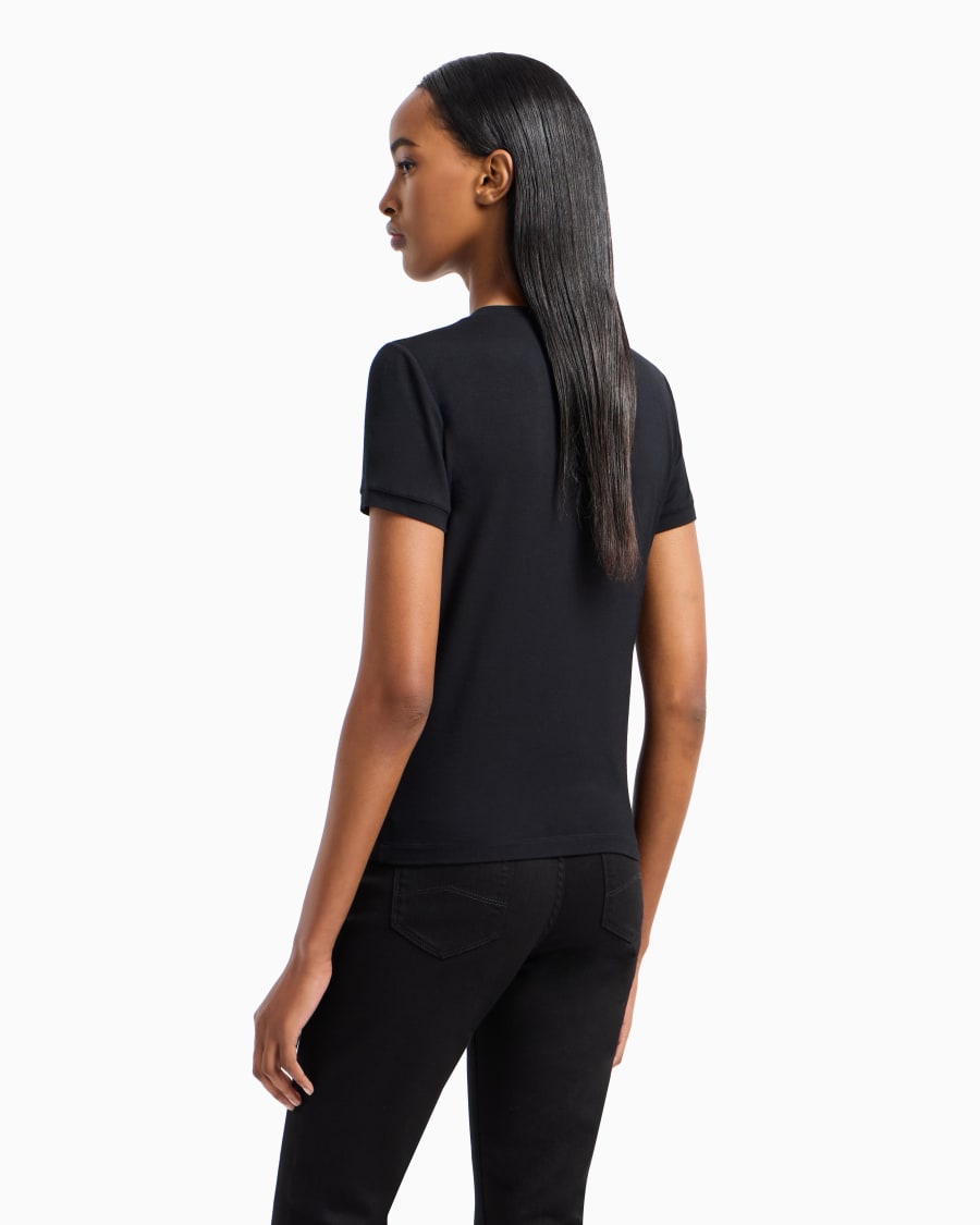 The world of armani T-SHIRT IN JERSEY DI VISCOSA STRETCH Vendite Flash