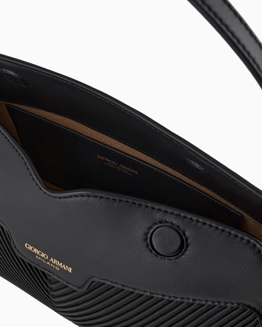 The world of armani BORSA A MANO LA PRIMA IN NAPPA PLISSÉ Negozio