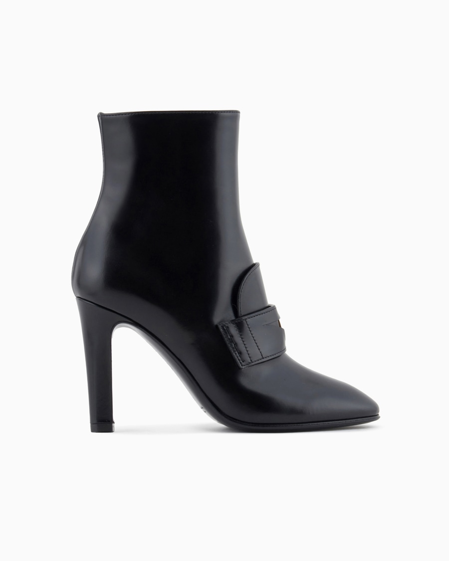 The world of armani STIVALETTI CON TACCO IN PELLE SPAZZOLATA