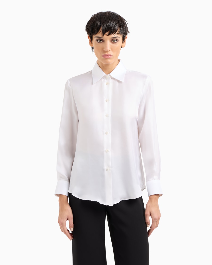 The world of armani CAMICIA IN SETA ORGANICA In Linea