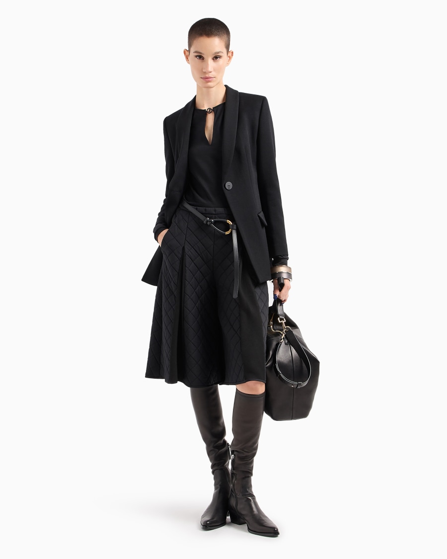 The world of armani MAGLIA A MANICHE LUNGHE IN JERSEY DI LANA Spedizione Gratuita