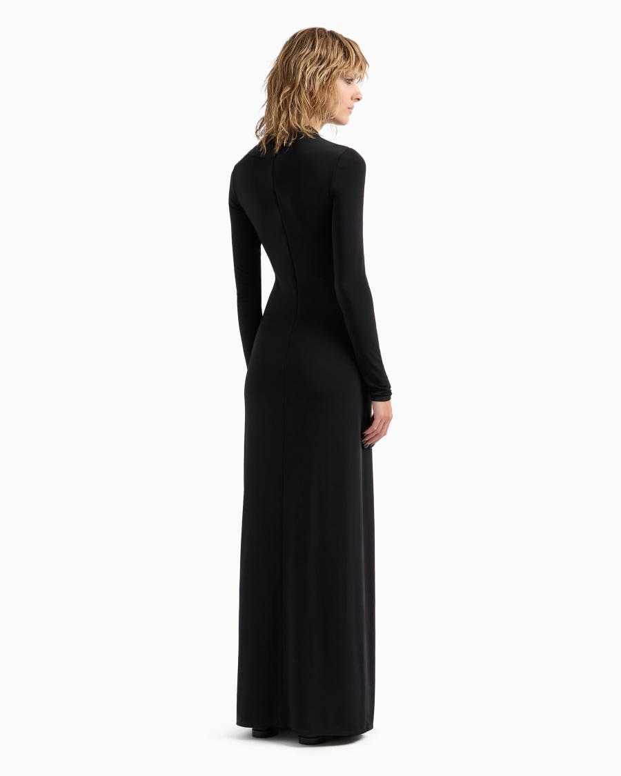 The world of armani ABITO LUNGO IN JERSEY DI VISCOSA STRETCH CON STRASS ASV Consegna Veloce