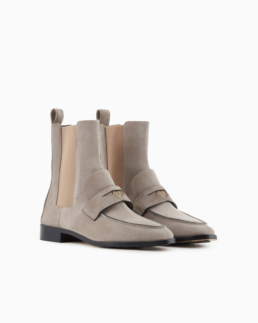 The world of armani STIVALETTI IN SUEDE Affare Del Giorno