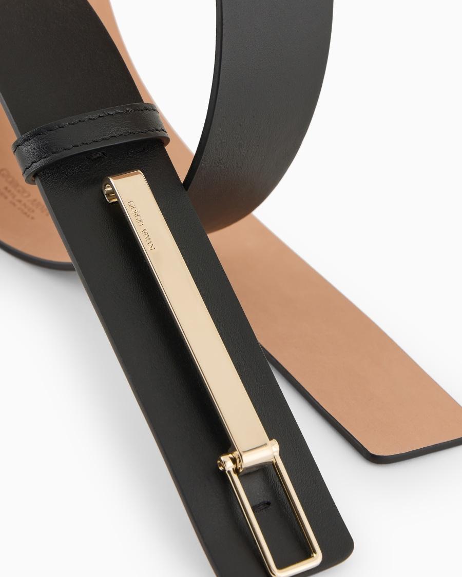 The world of armani CINTURA IN PELLE CON CHIUSURA IN METALLO ASV Economico