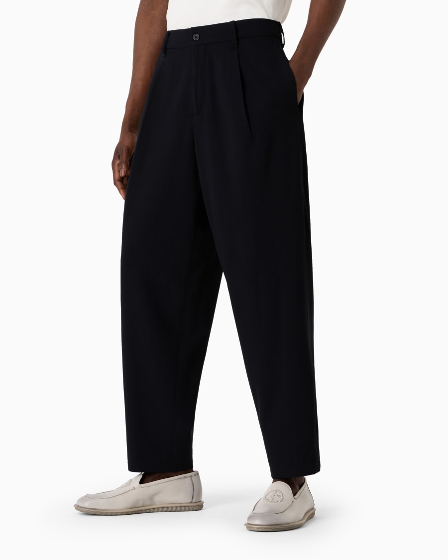 The world of armani PANTALONI A UNA PINCE IN LANA VERGINE Online