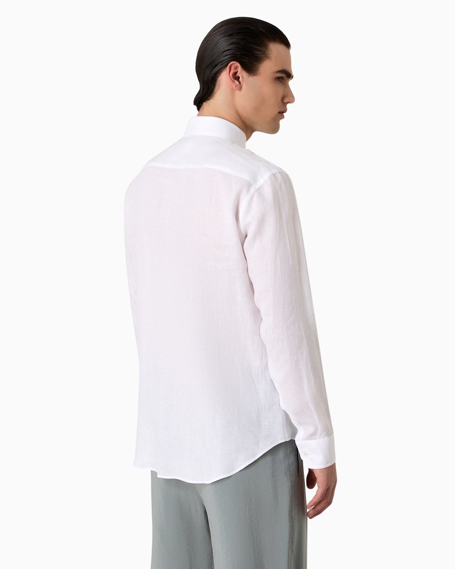 The world of armani CAMICIA REGULAR FIT IN LINO Offerte