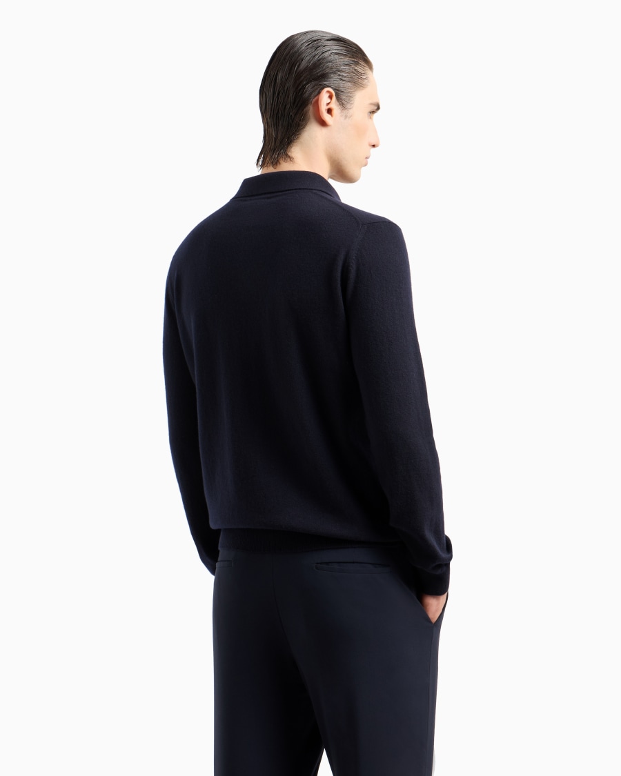 The world of armani POLO A MANICHE LUNGHE IN CASHMERE Vendita Economica