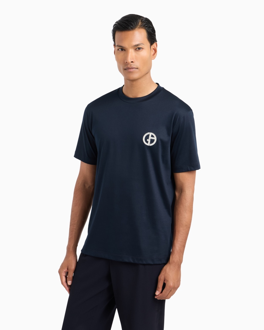 The world of armani T-SHIRT GIROCOLLO IN INTERLOCK DI COTONE I Più Venduti