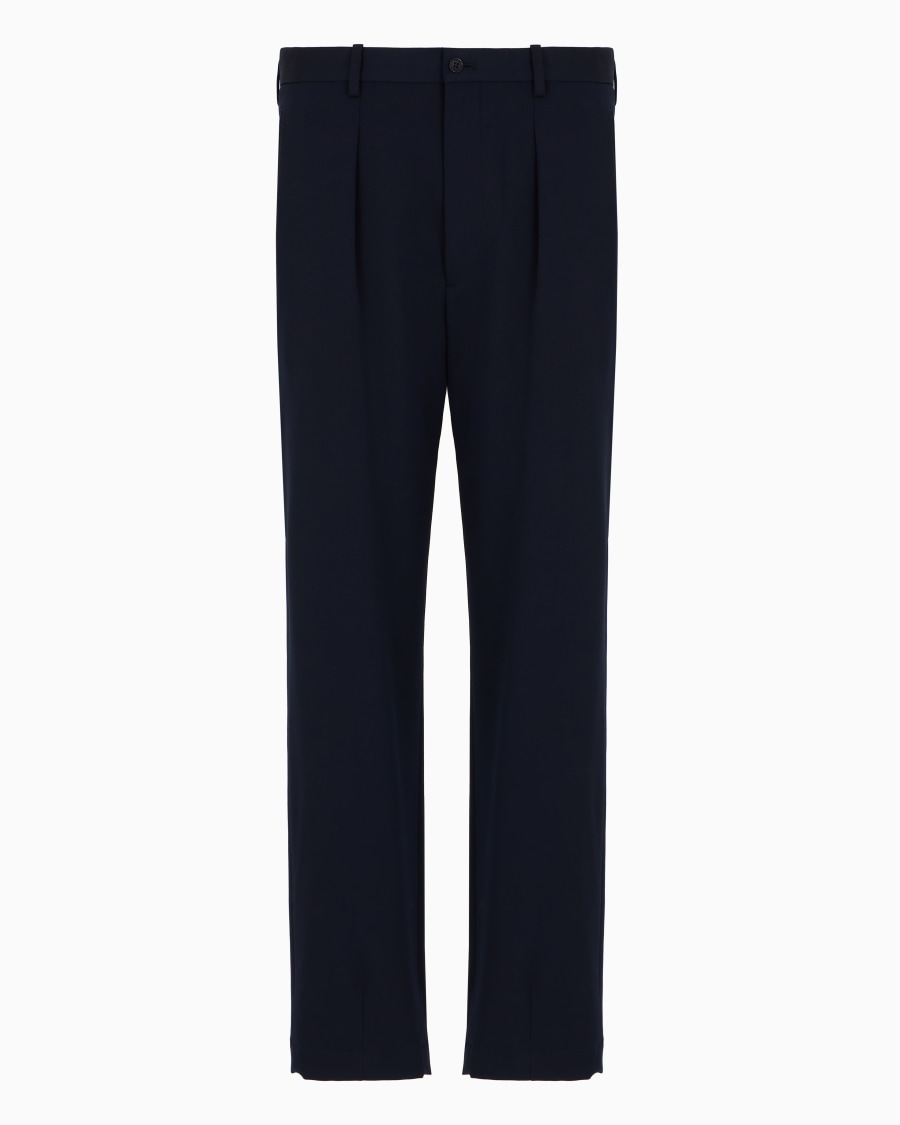 The world of armani PANTALONI A UNA PINCE IN LANA VERGINE STRETCH