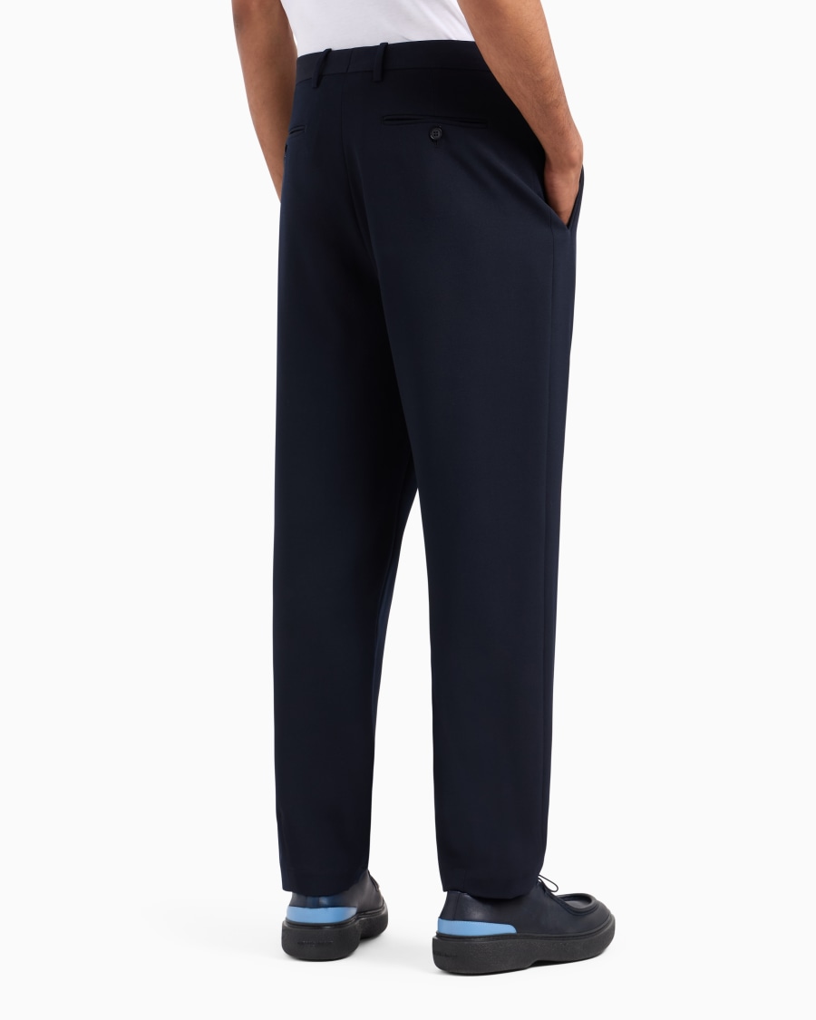 The world of armani PANTALONI A UNA PINCE IN LANA VERGINE STRETCH 2025