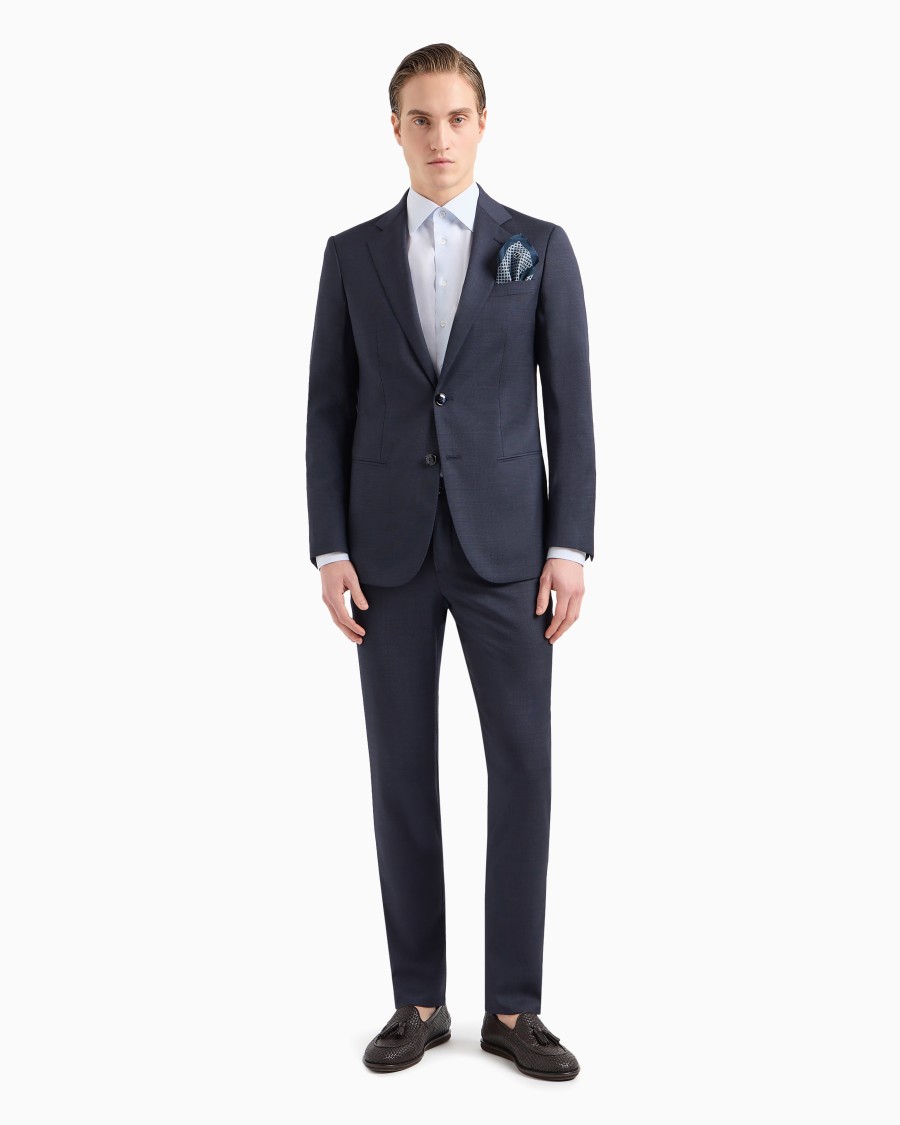 The world of armani CAMICIA REGULAR FIT IN COTONE MICROARMATURATO 2025