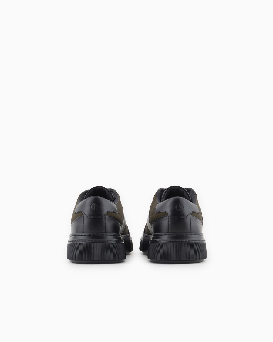 The world of armani SNEAKERS IN PELLE E TESSUTO Spedizione Gratuita
