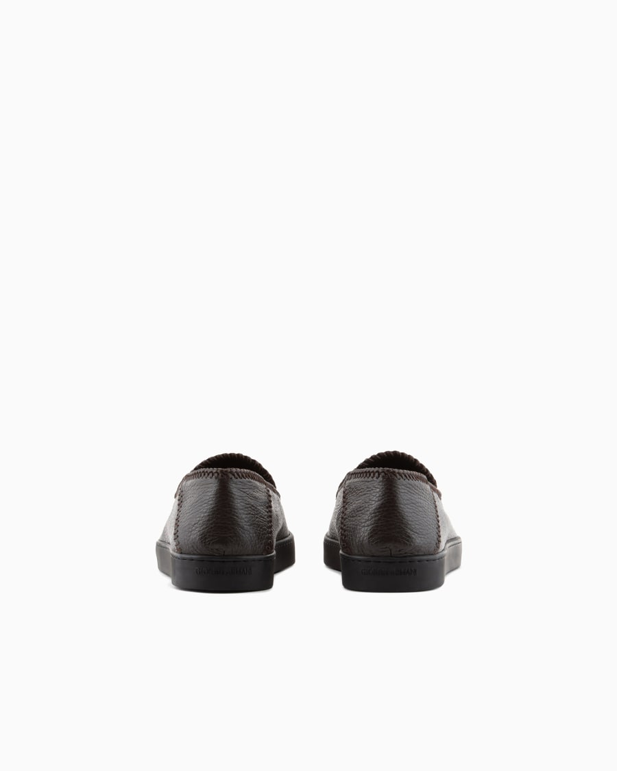 The world of armani GALLERIA 3 SLIP-ON IN CERVO CON INFILATURE Pezzi Unici