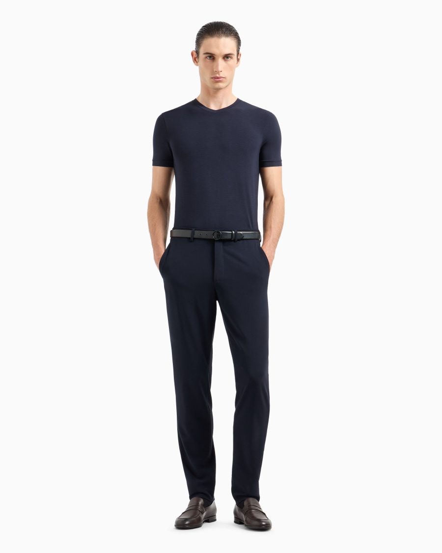 The world of armani PANTALONI IN TELA DI LANA BISTRETCH Negozi Online