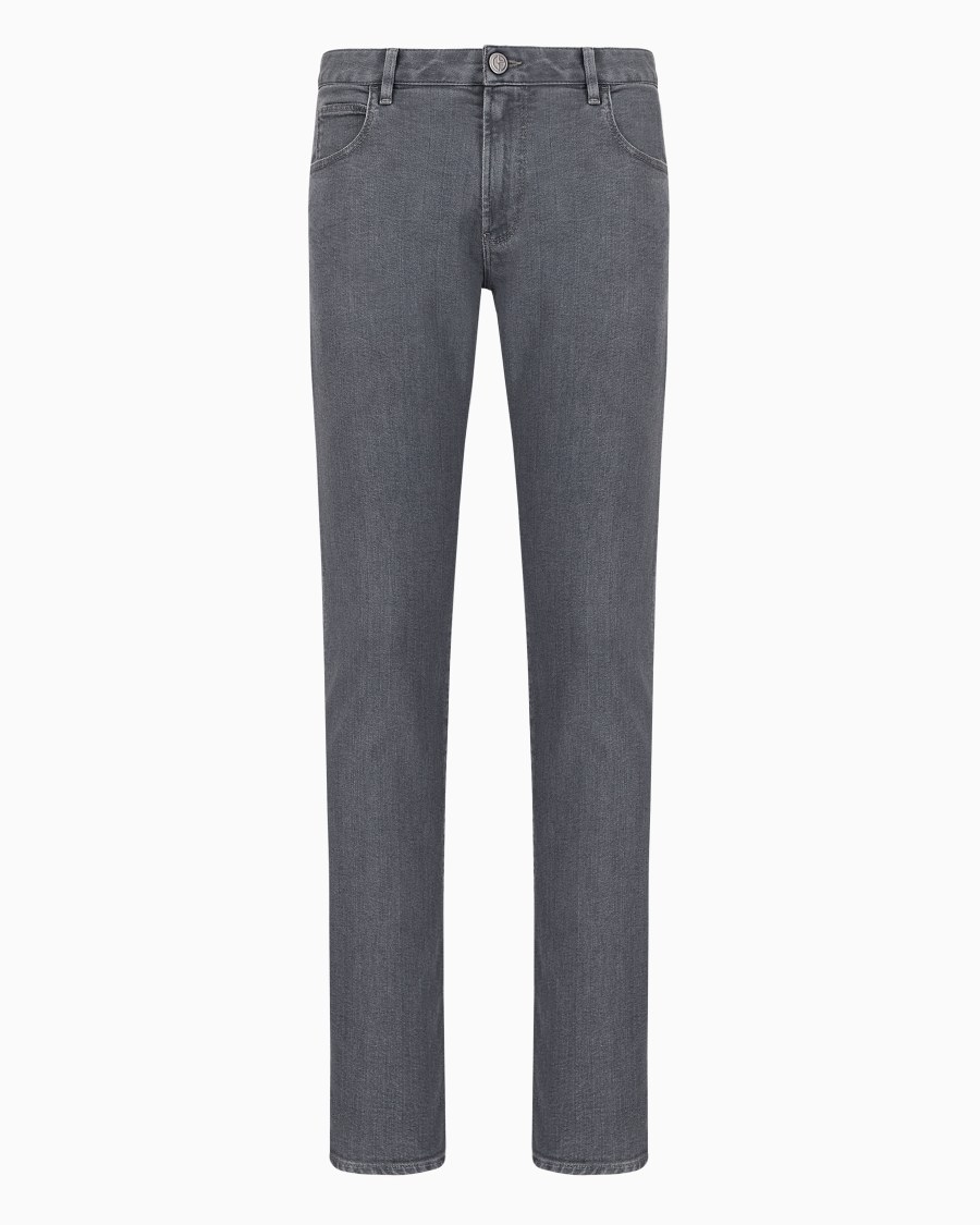 The world of armani PANTALONE 5 TASCHE SLIM FIT IN DENIM DI COTONE STRETCH