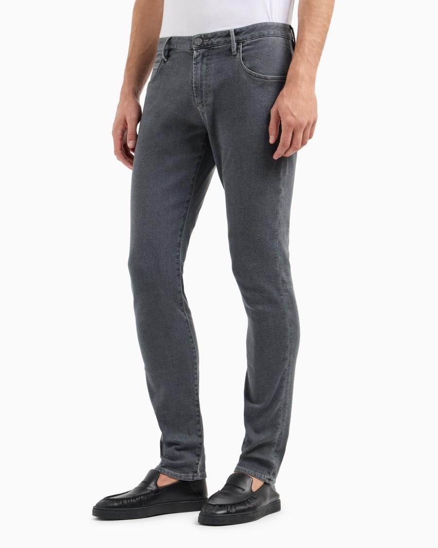 The world of armani PANTALONE 5 TASCHE SLIM FIT IN DENIM DI COTONE STRETCH Promozione Limitata
