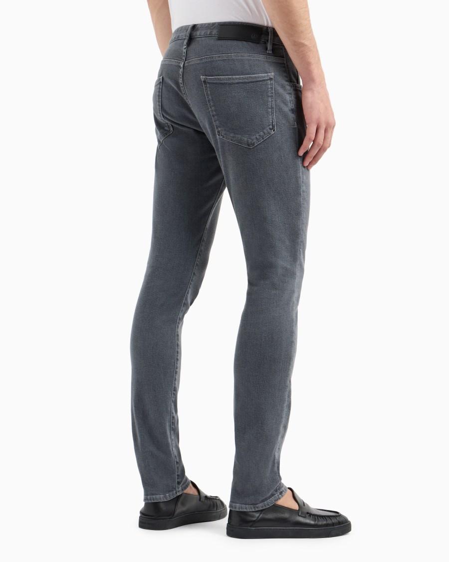 The world of armani PANTALONE 5 TASCHE SLIM FIT IN DENIM DI COTONE STRETCH Promozione Limitata