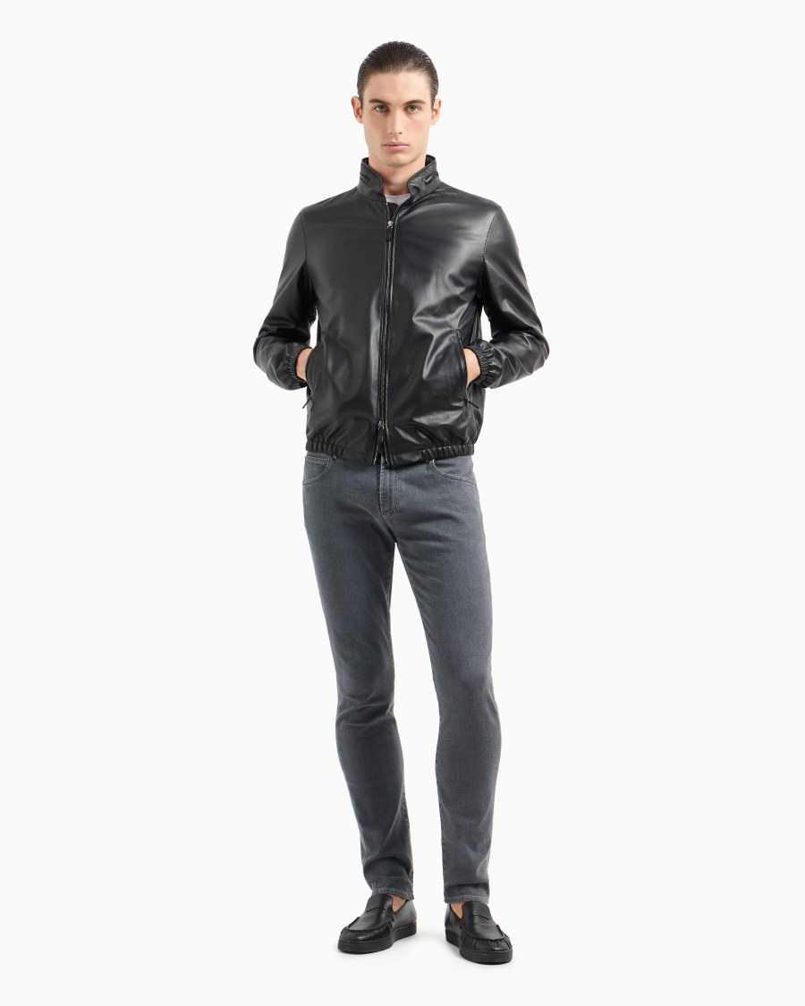 The world of armani PANTALONE 5 TASCHE SLIM FIT IN DENIM DI COTONE STRETCH Promozione Limitata