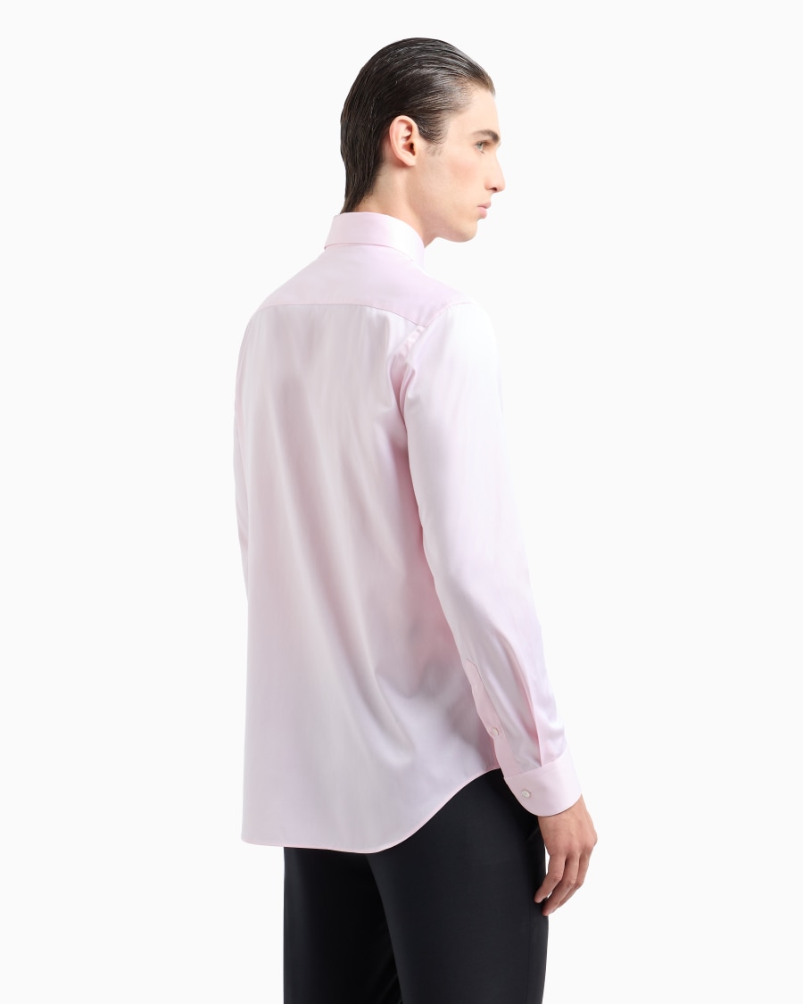 The world of armani CAMICIA IN TWILL DI COTONE Affare Del Giorno