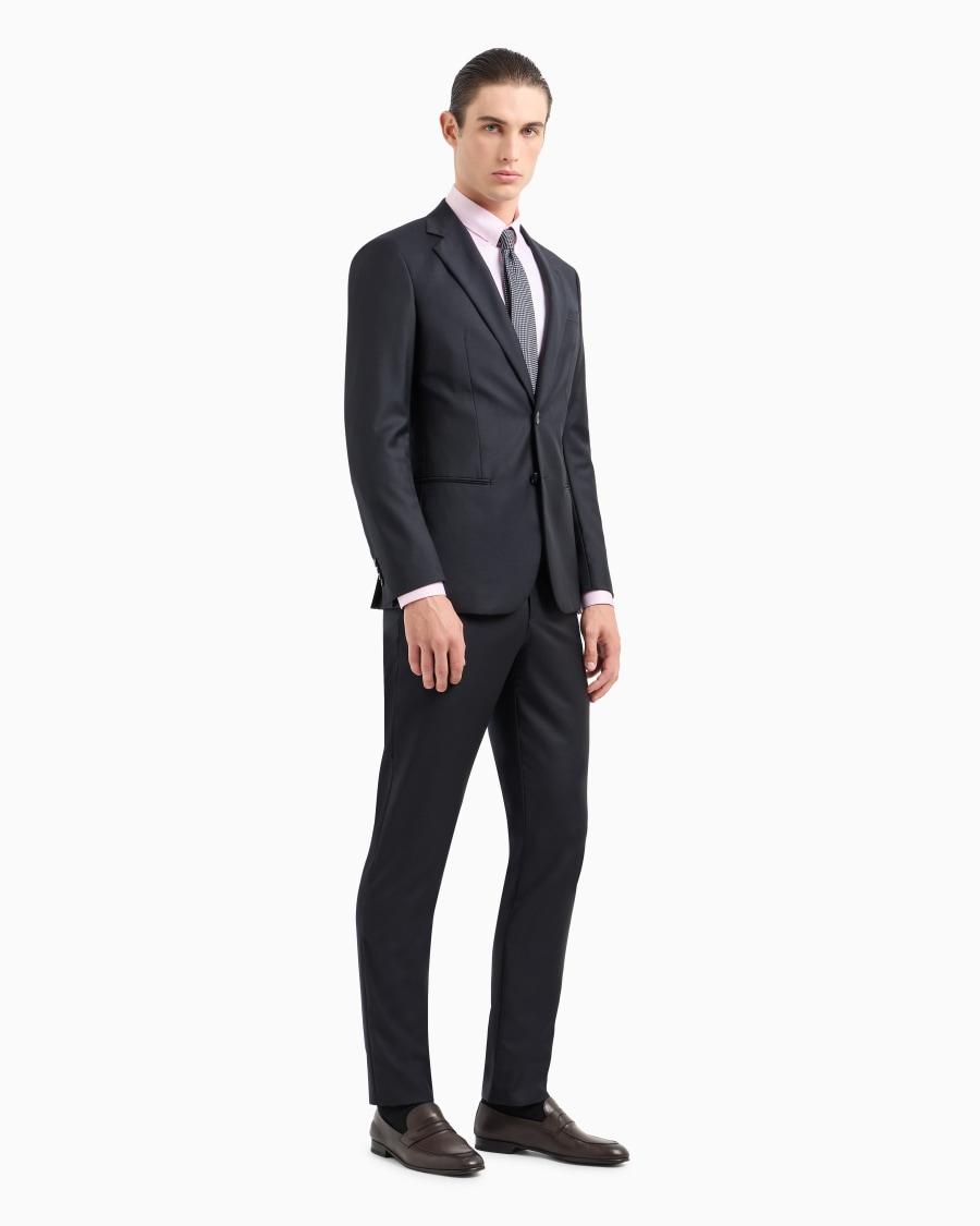 The world of armani CAMICIA IN TWILL DI COTONE Affare Del Giorno