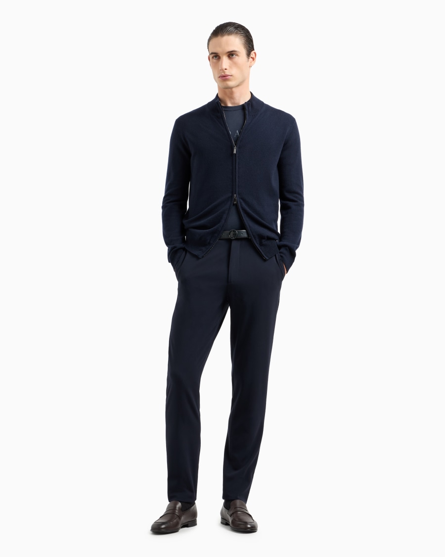 The world of armani T-SHIRT GIROCOLLO BORGONUOVO 11 IN JERSEY DI COTONE PIMA Prezzo Ridotto