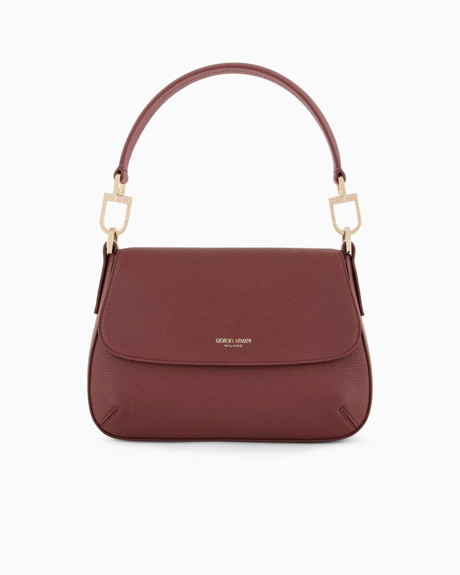 The world of armani BORSA A MANO PICCOLA LA PRIMA SOFT IN PELLE GRANATA ASV