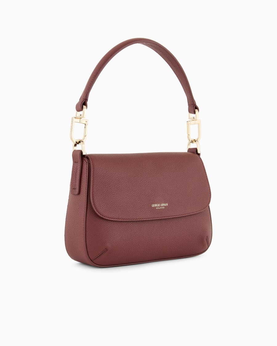 The world of armani BORSA A MANO PICCOLA LA PRIMA SOFT IN PELLE GRANATA ASV Saldi