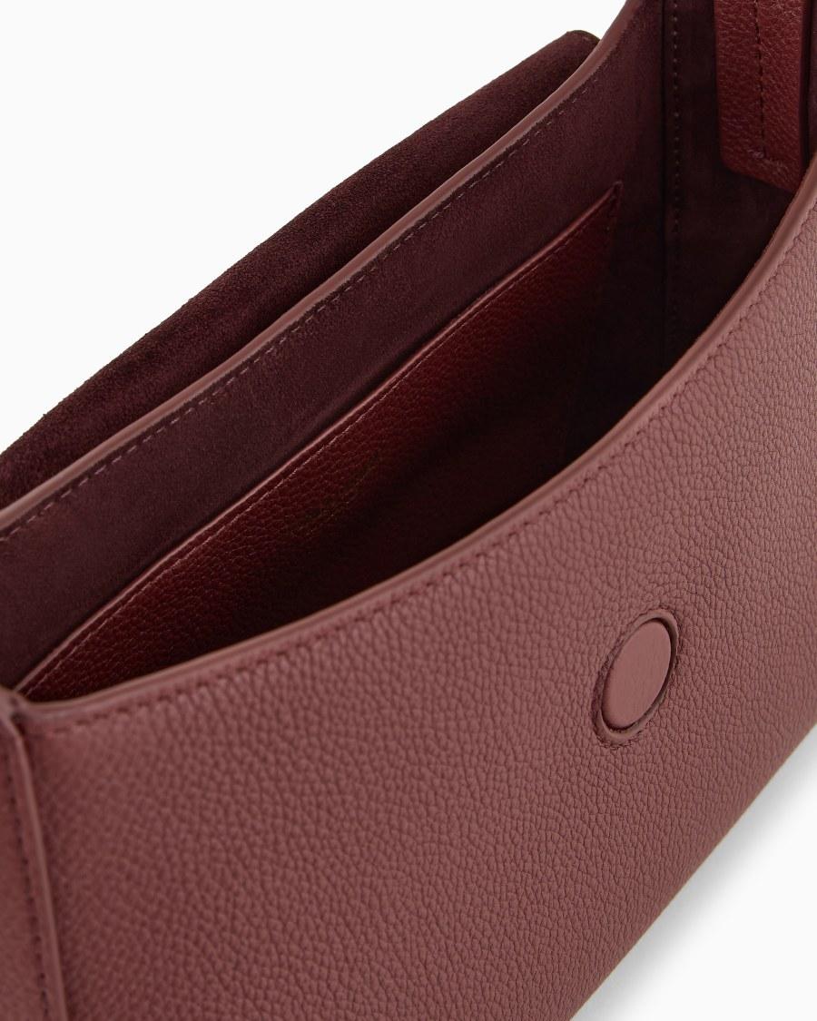 The world of armani BORSA A MANO PICCOLA LA PRIMA SOFT IN PELLE GRANATA ASV Saldi