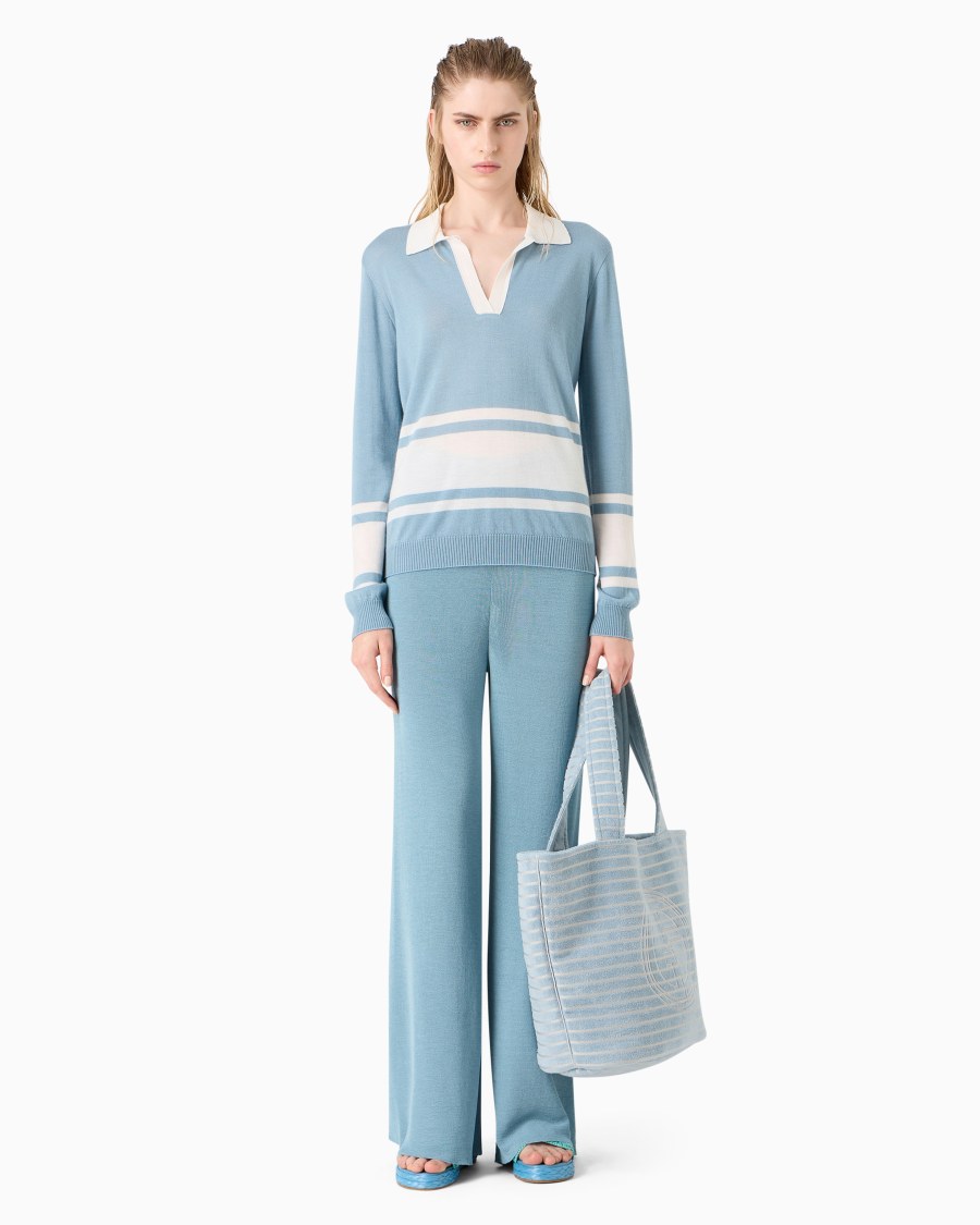The world of armani PANTALONI IN MAGLIA DI MISTO VISCOSA I Più Venduti