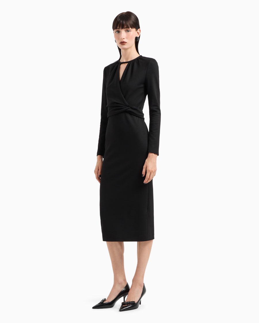 The world of armani VESTITO LONGUETTE IN MISTO VISCOSA ASV In Saldo