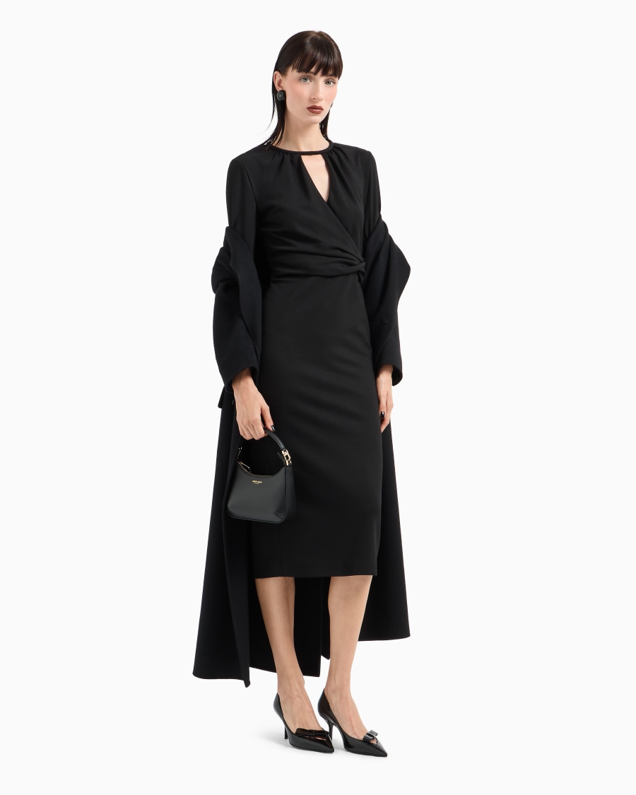 The world of armani VESTITO LONGUETTE IN MISTO VISCOSA ASV In Saldo