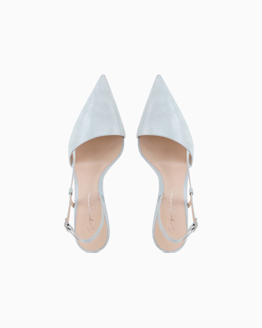 The world of armani SLINGBACK IN PELLE SCAMOSCIATA LAMINATA Moda