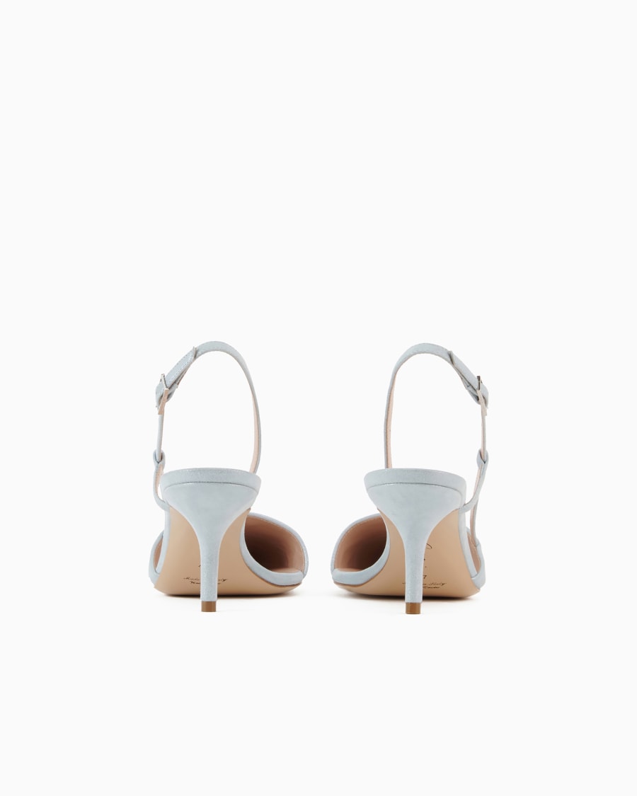 The world of armani SLINGBACK IN PELLE SCAMOSCIATA LAMINATA Moda