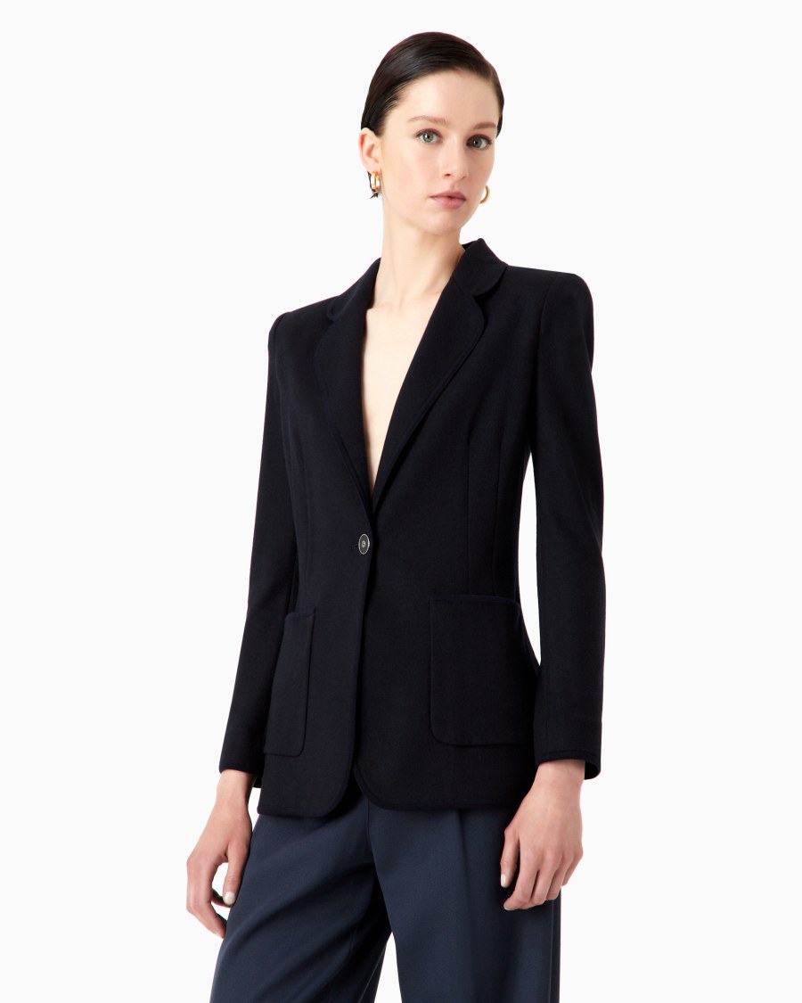 The world of armani GIACCA IN JERSEY DI PURO CASHMERE Spedizione Gratuita