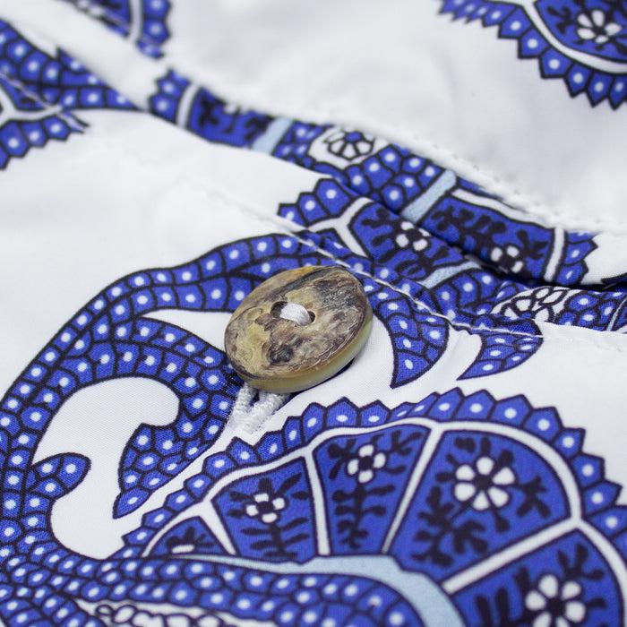 Ulturale Costume bianco con paisley blu – Ulturale Economico