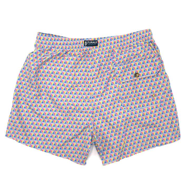 Ulturale Costume con pattern prisma rosa fuxia viola azzurro e giallo – Ulturale Qualità