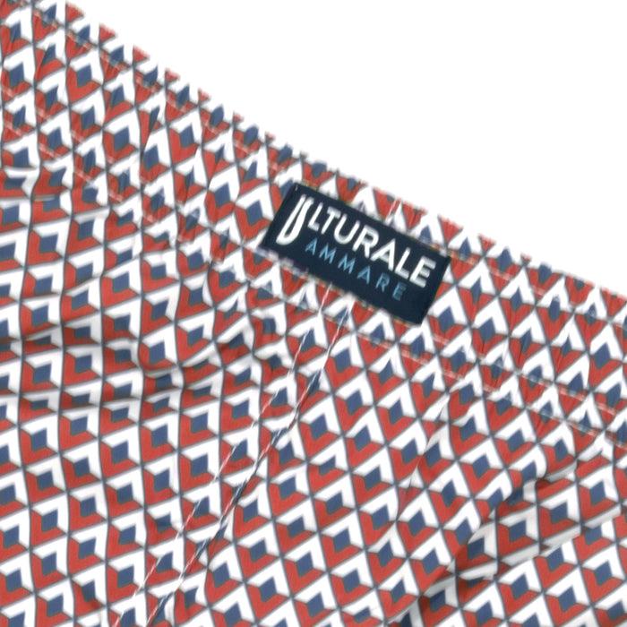 Ulturale Costume con pattern rombi rosso bianco e blu – Ulturale Enormi sconti