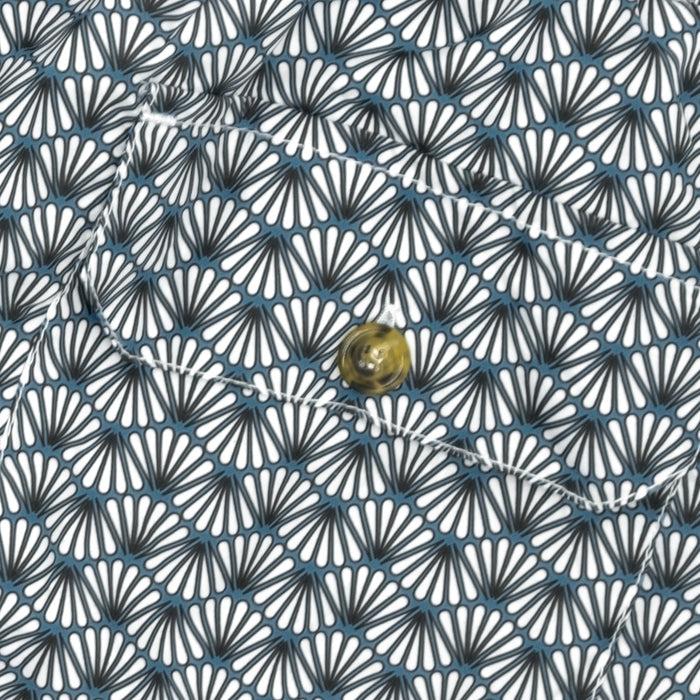 Ulturale Costume con pattern ventagli bianco e blu – Ulturale Qualità Garantita