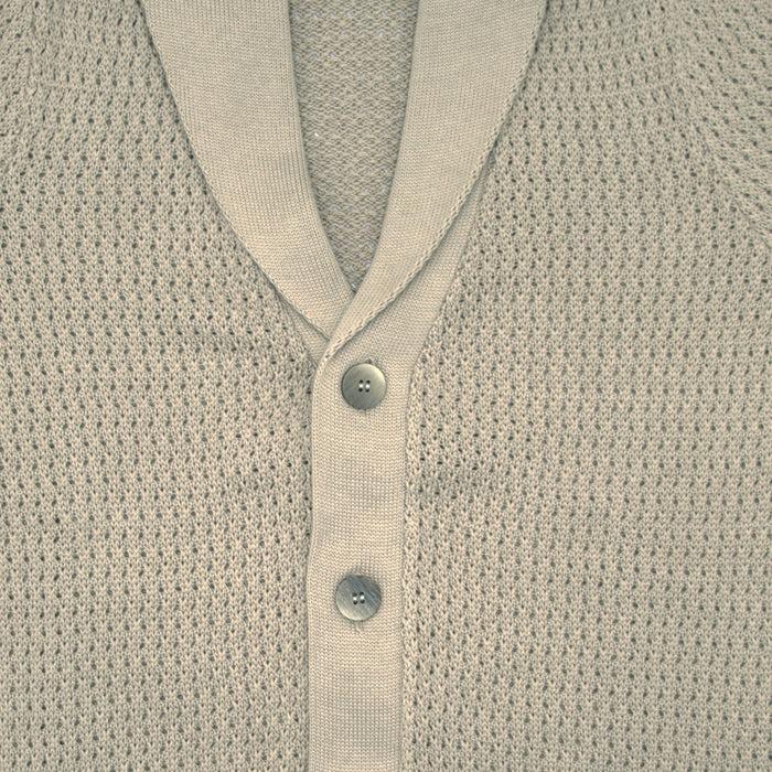 Ulturale Cardigan beige uomo con collo a scialle – Ulturale Promozione Limitata