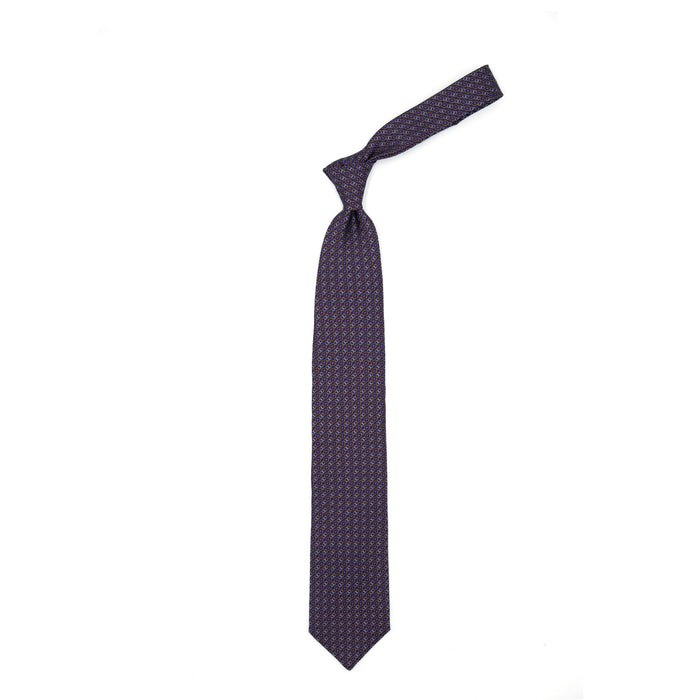Ulturale Cravatta viola con pattern astratto - Ulturale Pezzi Unici